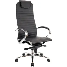 Кресло для руководителя Everprof Deco черное (экокожа, алюминий)