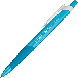 Ручка шариковая автоматическая Attache Sun Flower синяя (толщина линии 0.5 мм)