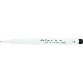 Ручка капиллярная Faber-Castell "Pitt Artist Pen Calligraphy" цвет 101 белый, С=2,5мм, пишущий узел каллиграфический
