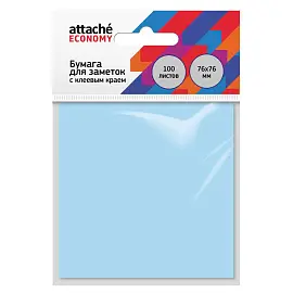 Стикеры Attache Economy 76x76 мм пастельный синий (1 блок, 100 листов)