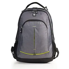 Рюкзак BRAUBERG DELTA универсальный, 2 отделения, серый, "Lime insert", 49х33х18 см, 225293