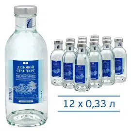Вода питьевая Деловой стандарт негазированная 0.33 л (12 штук в упаковке)