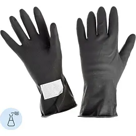 Перчатки КЩС тип II латекс черные (размер 10, XL, К50Щ50)