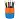 Подставка-стакан Мульти-Пульти, пластиковая, круглая, двухцветный сине-оранжевый Фото 1