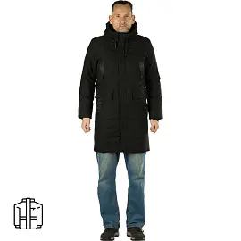 Куртка-парка мужская Vizani черная (размер 48, рост 176-182)