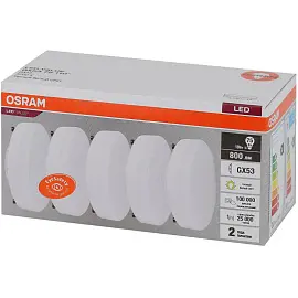 Лампа светодиодная Osram 10 Вт GX53 (GX, 3000 К, 800 Лм, 220 В, 4058075584143)