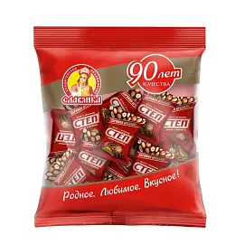 Конфеты шоколадные Славянка Степ шоколадные десерт с печеньем 190 г