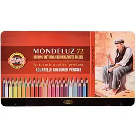 Карандаши цветные акварельные Koh-I-Noor Monduluz Old Man шестигранные 72 цвета