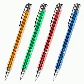 Ручка подарочная шариковая BRAUBERG "Win", корпус ассорти, узел 1 мм, линия письма 0,7 мм, синяя, 141434