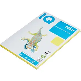 Бумага цветная для печати IQ Color желтая интенсив CY39 (А4, 80 г/кв.м, 100 листов)