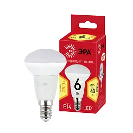 Лампа светодиодная Эра ECO LED R50-6W-827-E14, 6Вт,  тип R "рефлектор", E14, 2700К, теплый свет
