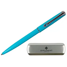 Ручка шариковая Diplomat Traveller Lumi blue цвет чернил синий цвет корпуса голубой (артикул производителя D20001071)