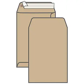 Пакет почтовый C4, UltraPac, 229*324мм, коричневый крафт, отр. лента, 90г/м2. Цена за 1 пакет