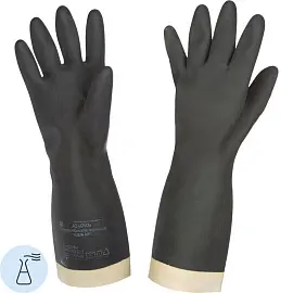Перчатки КЩС латексные Криз тип 1 черные (размер 9, L)