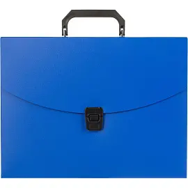 Папка-портфель пластиковая Attache Economy A4 синяя (330х35х250 мм, 1 отделение)