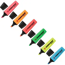 Набор текстовыделителей Stabilo Boss 70/6 толщина линии 2-5 мм (упаковка 6 цветов)