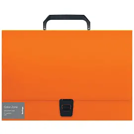 Папка-портфель 1 отделение Berlingo "Color Zone" А4, 330*230*35мм, 1000мкм, оранжевая