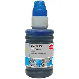 Чернила Cactus GI-490С CS-GI490C для Canon голубые совместимые повышенной емкости