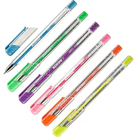 Набор гелевых ручек Kores K11 Neon 6 цветов (толщина линии 1 мм)