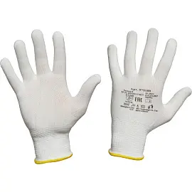 Перчатки рабочие защитные комбинированные белые (размер 8, M)