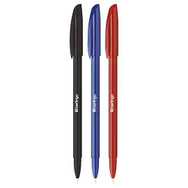 Ручка шариковая Berlingo "Metallic" синяя, 0,7мм, корпус ассорти