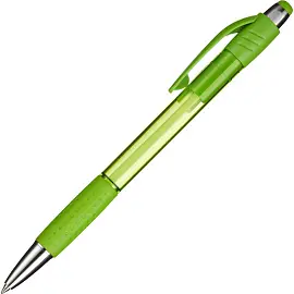 Ручка шариковая автоматическая Attache Happy синяя (зеленый корпус, толщина линии 0.5 мм)