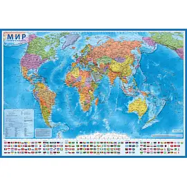 Настенная карта Мира политическая 1:28 000 000 Globen КН044