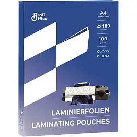Пленка-пакет для ламинирования ProfiOffice 216x303 мм (А4) 100 мкм глянцевая (100 штук в упаковке)