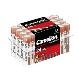 Батарейка АА пальчиковая Camelion Plus Alkaline (24 штуки в упаковке)