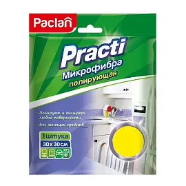 Салфетка для уборки Paclan "Practi" микрофибра, 30*30см, европодвес