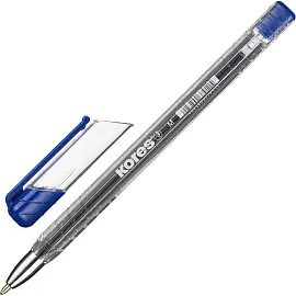 Ручка шариковая неавтоматическая Kores K11 синяя (толщина линии 0.7 мм)