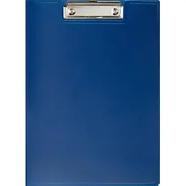 Папка-планшет с зажимом и крышкой Attache A4 пластиковая синяя