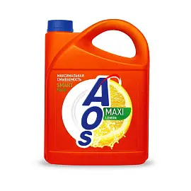 Средство для мытья посуды AOS Лимон 4.8 кг (с ароматом лимона)