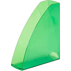 Лоток вертикальный для бумаг 85 мм Комус Русская серия пластиковый зеленый