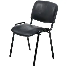 Стул офисный Easy Chair Изо черный (искусственная кожа, металл черный)