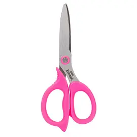 Ножницы детские Deli Explora E77755, сталь, ассиметр ручки, 135 мм, розовый