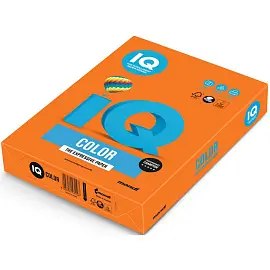 Бумага цветная для печати IQ Color оранжевая интенсив OR43 (А4, 80 г/кв.м, 500 листов)