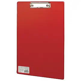 Доска-планшет BRAUBERG "Comfort" с прижимом А4 (230х350 мм), картон/ПВХ, РОССИЯ, КРАСНАЯ, 222658
