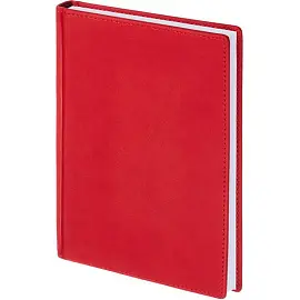 Ежедневник недатированный Attache Velvet искусственная кожа Soft Touch A5+ 136 листов красный (146х206 мм)