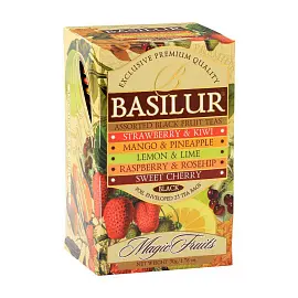 Чай подарочный Basilur Волшебные фрукты листовой черный ассорти 25 пакетиков