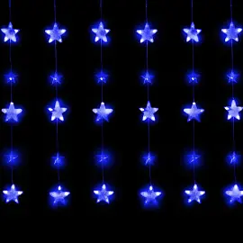 Электрогирлянда Бахрома 2.4x0.9 м Звездочки,IP20,186LED,синее,8 реж 4356975