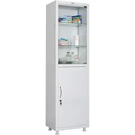 Шкаф медицинский Hilfe MD 1 1657/SG (белый, 570x320x1655/1755 мм)
