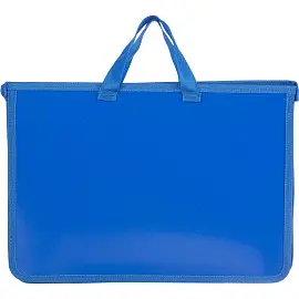 Папка-портфель пластиковая Attache А4+ синяя (340х40х245 мм, 1 отделение)