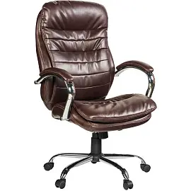 Кресло для руководителя Easy Chair 515 RT коричневое (искусственная кожа, металл)