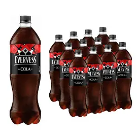 Напиток Evervess Cola газированный 1 л (12 штук в упаковке)