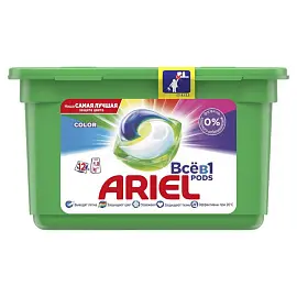 Капсулы для стирки Ariel Liquid Capsules Color (12 штук в упаковке)
