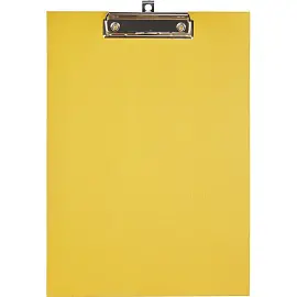 Папка-планшет с зажимом Комус A4 желтая