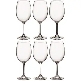 Набор бокалов для вина Crystal Bohemia Sylvia стеклянные 450 мл (6 штук в упаковке)