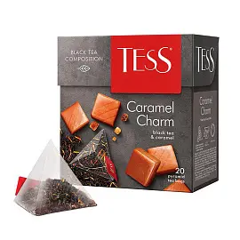 Чай Tess Caramel charm черный 20 пакетиков-пирамидок