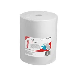 Нетканый протирочный материал Wypall X60 8349 белый (650 листов в упаковке)